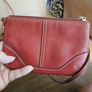 Coach Red Leather Wristlet